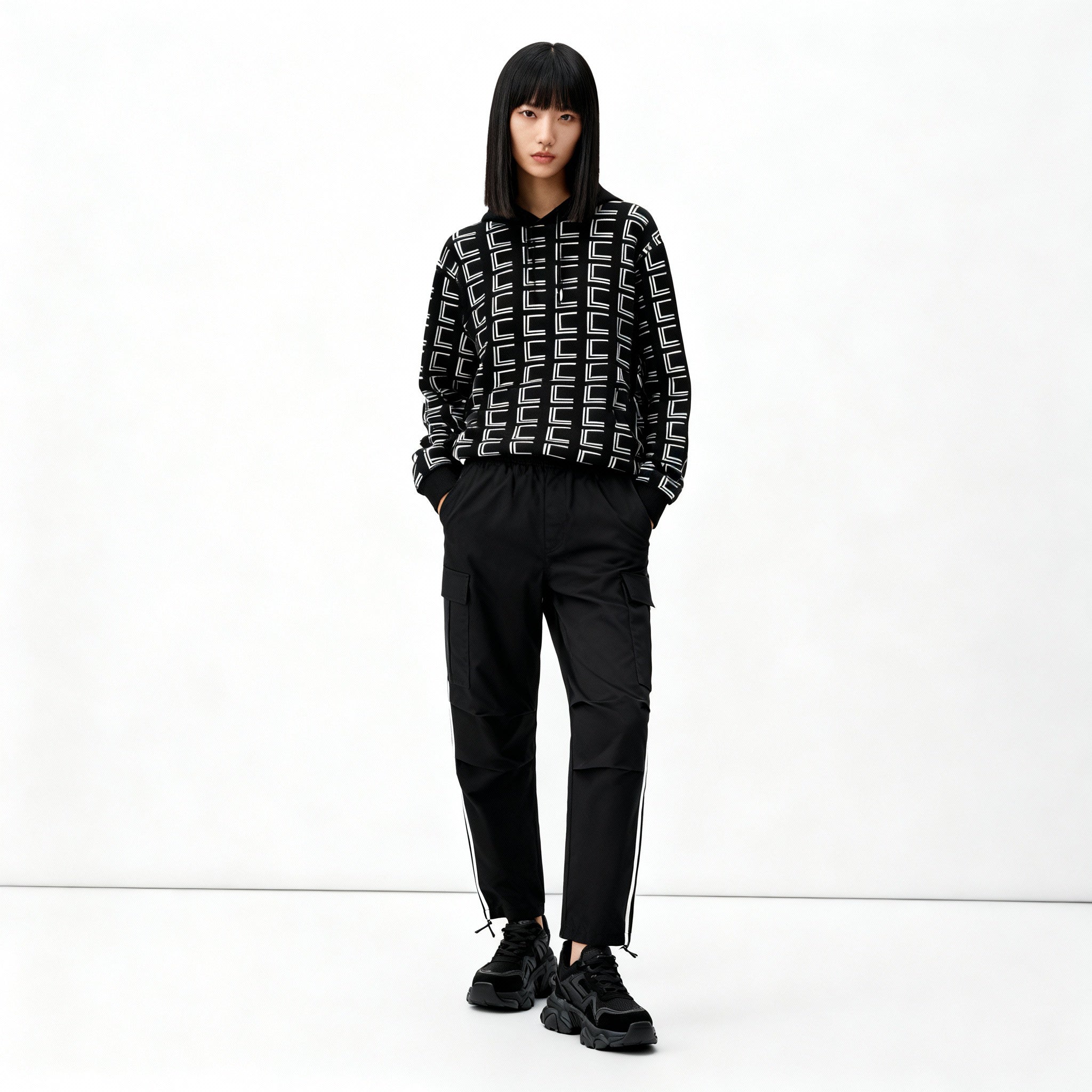 Geometric Monogram Hoodie