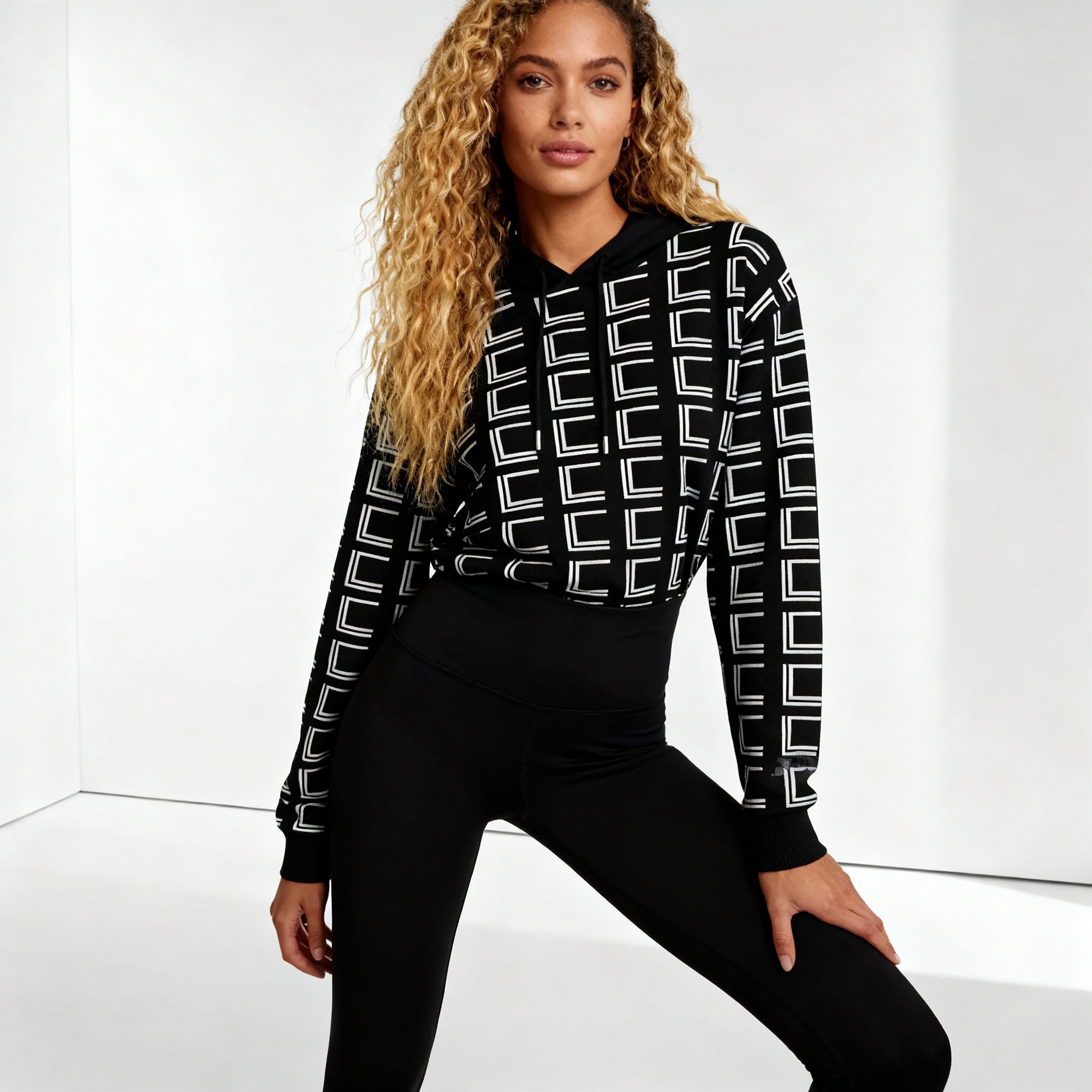 Geometric Monogram Hoodie