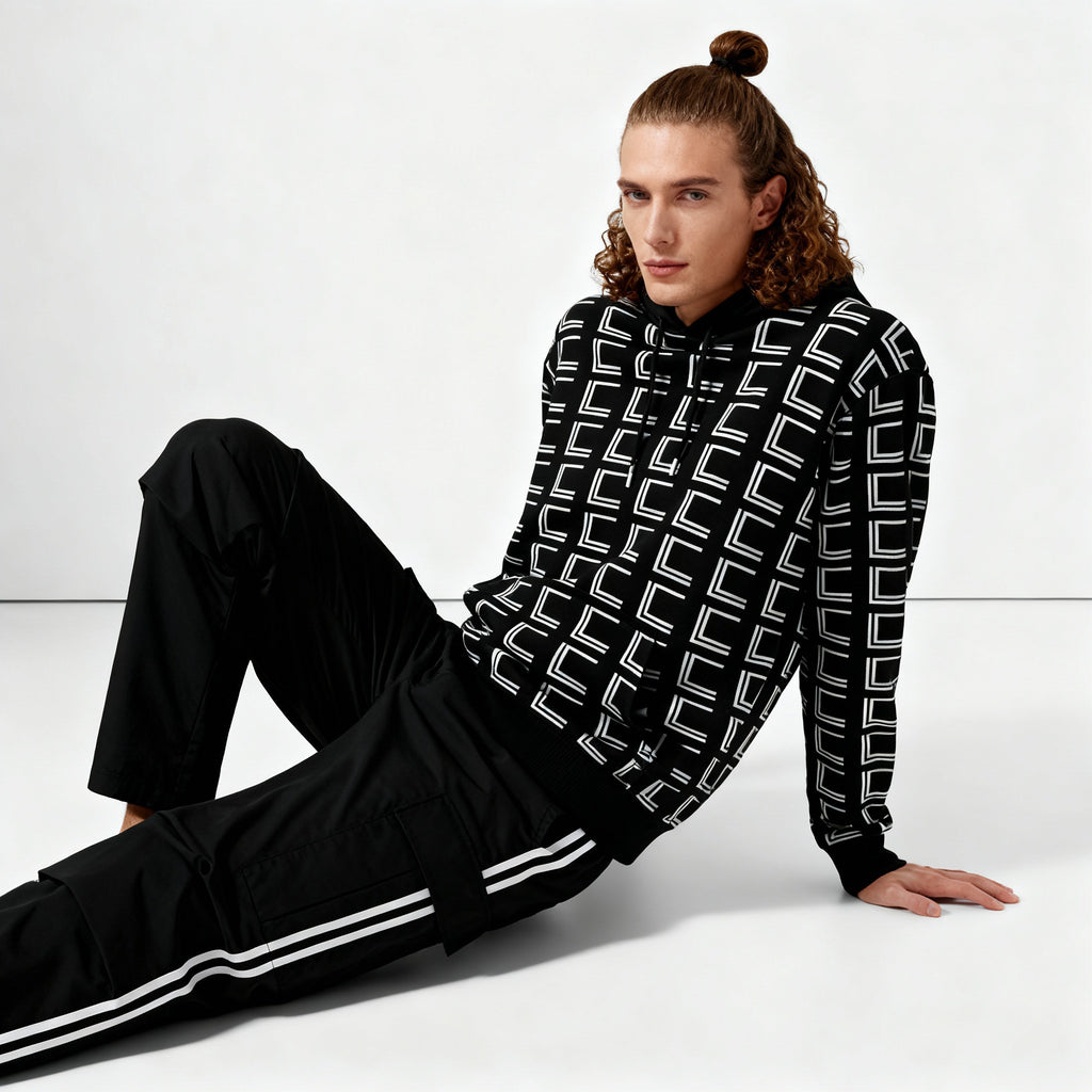 Geometric Monogram Hoodie