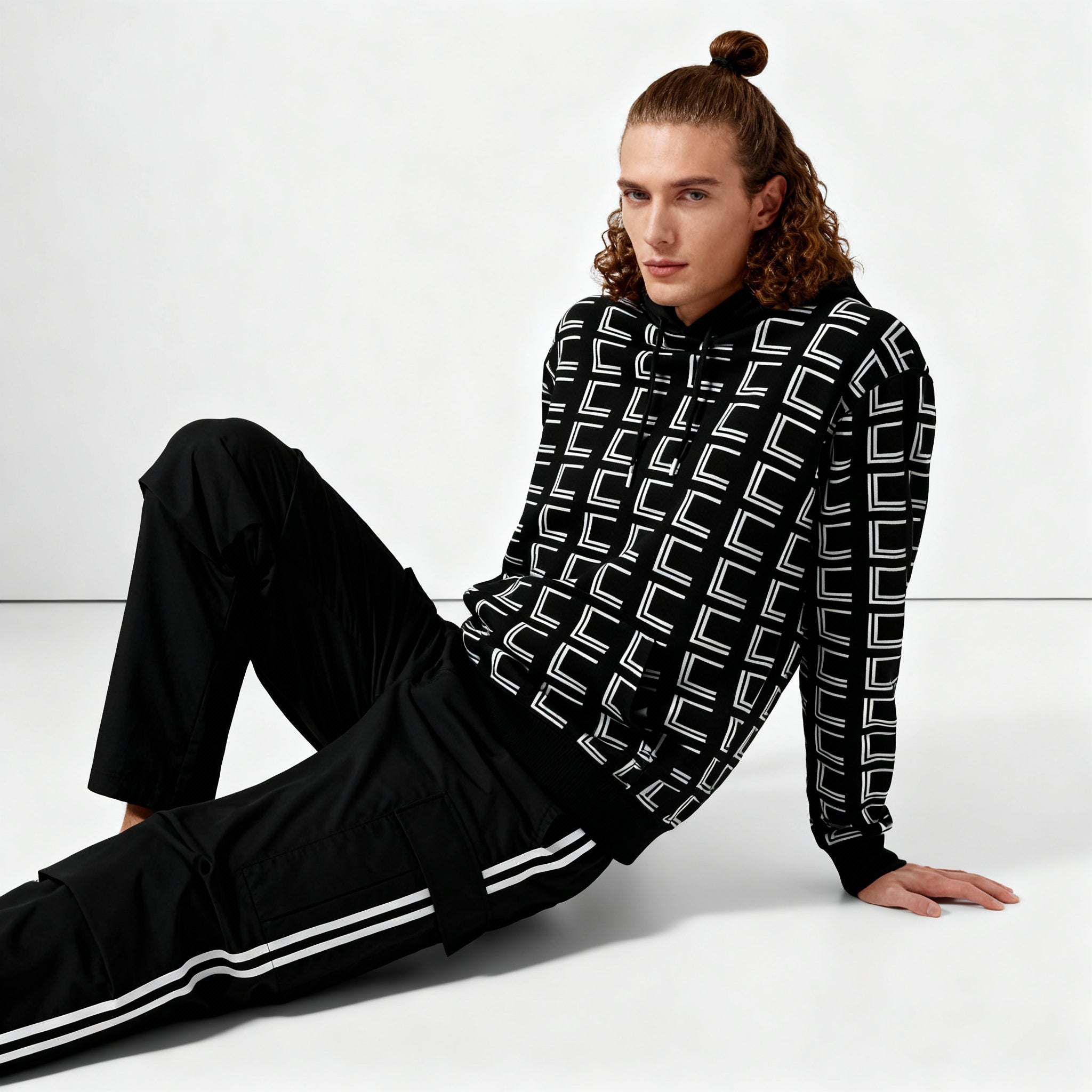 Geometric Monogram Hoodie