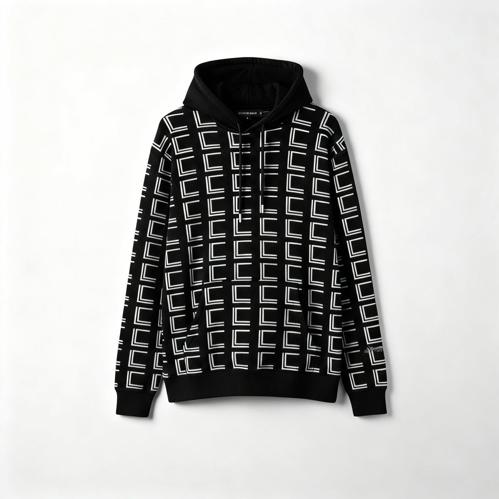Geometric Monogram Hoodie