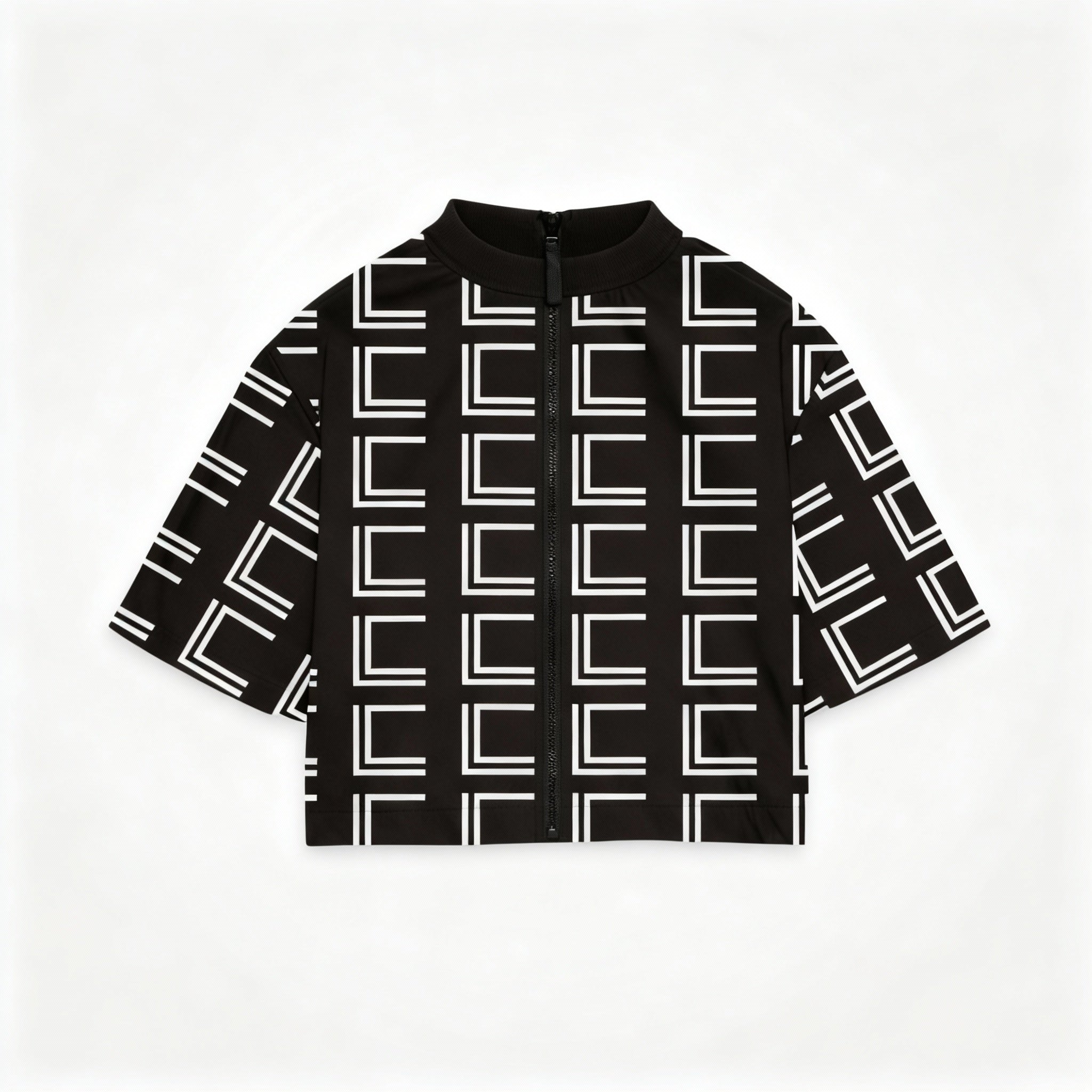 Geometric Monogram Boxy Shirt
