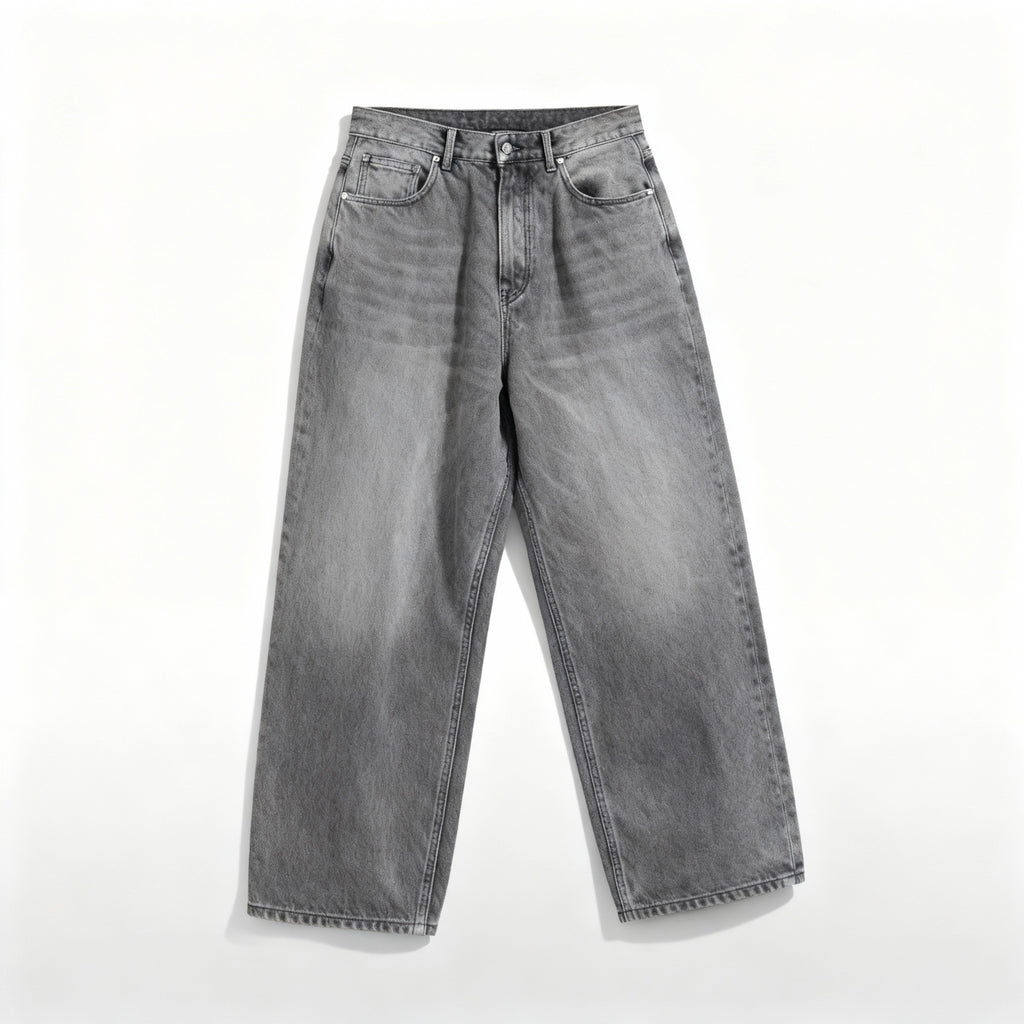 Washed Grey Relaxed Denim